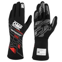 OMP Sport перчатки для автоспорта, черный / красный, XS
