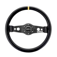 Sparco R215 Flat руль для автоспорта (кожа), 350 мм, вылет 90 мм, черный