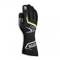 Sparco Arrow K перчатки для картинга, черный / белый / желтый, XL / 12