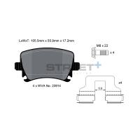 Pagid 8049 колодки тормозные задние, толщина 17,2 мм, состав SP (Street+)