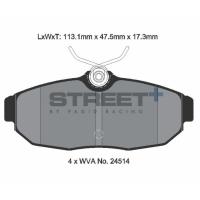 Pagid 8140 колодки тормозные задние, толщина 17,3 мм, состав SP (Street+)