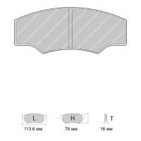 Ferodo Racing FRP218 колодки тормозные передние, состав колодок DS Performance, черный