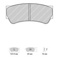 Ferodo Racing FRP3103 колодки тормозные, состав колодок "H" (DS 2500), черный