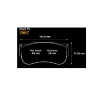 Pagid 2567 колодки тормозные, толщина 28 мм, состав колодок RSX