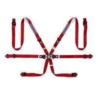 Sparco 04834HPDMR Martini Racing ремни безопасности, 6 точек, 2", алюминий, красный