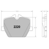 Performance Friction 2220 колодки тормозные задние