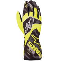 Alpinestars Tech-1 K Race S перчатки для картинга детские, желтый неоновый / черный камуфляж, 4XS