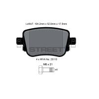 Pagid 8108 колодки тормозные задние, толщина 17,5 мм, состав SP (Street+)