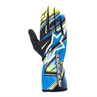 Alpinestars Tech-1 K Race V2 Competition перчатки для картинга, черный / синий / белый, S