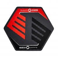 Sparco коврик под кресло, черный / красный