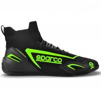 Sparco Hyperdrive ботинки для симрейсинга, черный / зеленый неоновый, 41