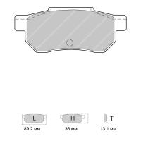 Ferodo Racing FCP472 колодки тормозные задние, состав колодок "H" (DS 2500), черный