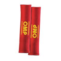 OMP  накладки на ремни безопасности, 2", красный