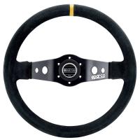 Sparco R215 руль для автоспорта (замша), 350 мм, вылет 90 мм, черный