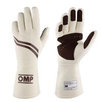 OMP Dijon перчатки для автоспорта, кремовый, S
