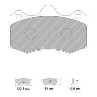 Ferodo Racing FRP3083 колодки тормозные, состав колодок DS Performance, черный